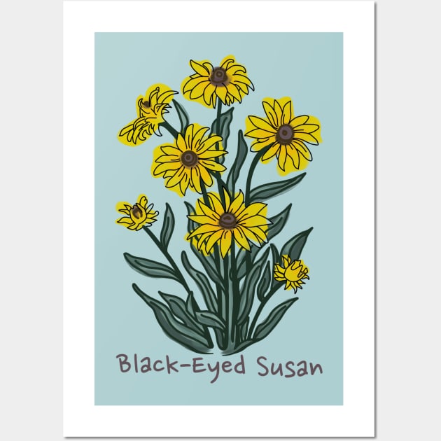 Black-Eyed Susan Wall Art by Slightly Unhinged